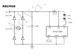 PT4211BD  36V/600MA 降压恒流内置续流二极管PT4211BDE23F-CG